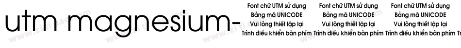 utm magnesium字体转换